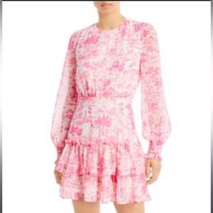 Aqua Ruffled Mini Dress